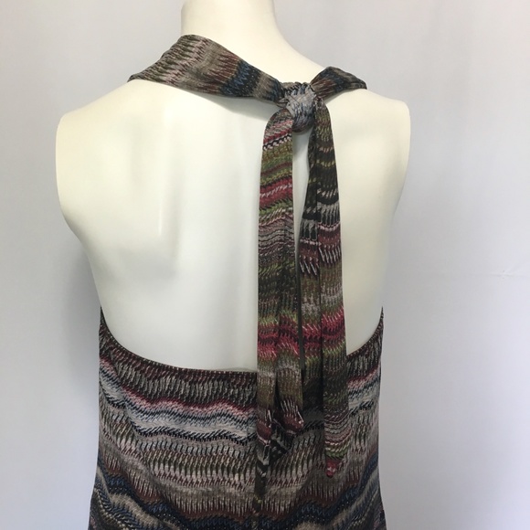 ALLEN B by Allen Schwartz BOHO Halter Dress SIZE L - Picture 5 of 7